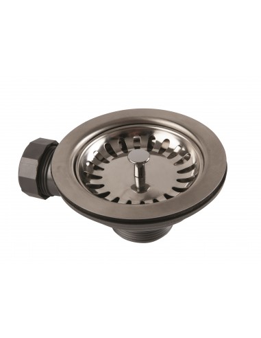 90mm Gunmetal Plug Drain Basket Strainer Waste Kitchen Sink Accessory AC-BSW-GM