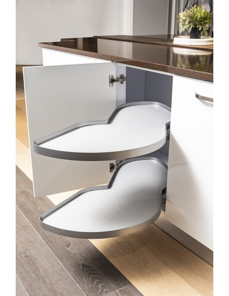 Kessebohmer 400mm Moveboard Corner Kitchen Storage Silver Swing Out KMB400SILV