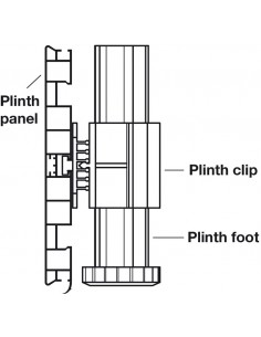 Kitchen Plinth Clip Set X12 Connects Panel To Cabinet Feet Black 71328540 2