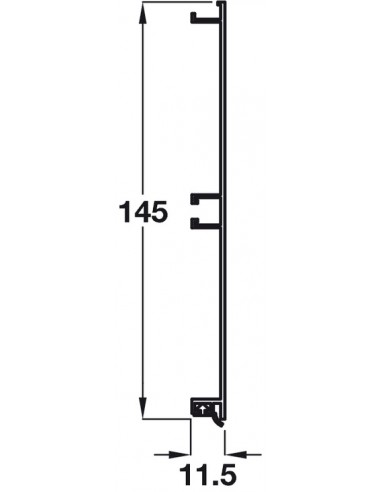 Decorative Brushed Brass Plinth Kitchen Panel 3m Aluminium