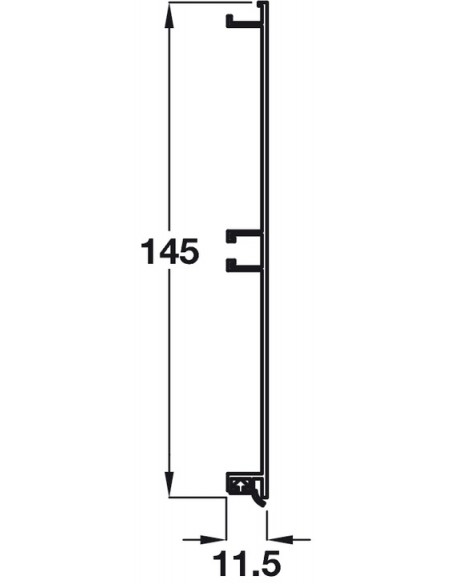 Decorative Brushed Brass Plinth Kitchen Panel 3m Aluminium