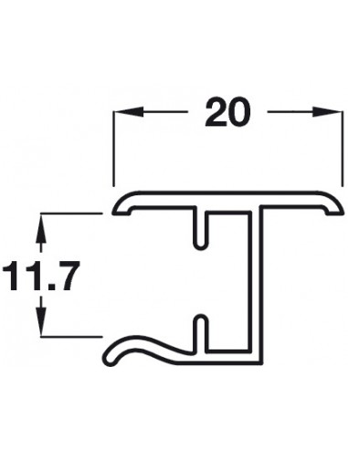 Graphite Kitchen Plinth Connector Alu 150mm High