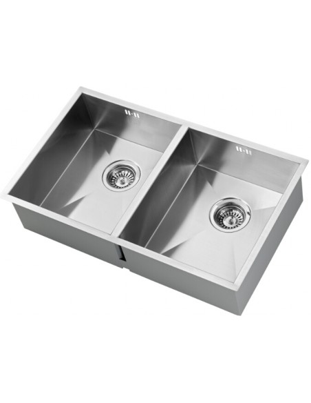 ZENDUO 340/340U Double Bowl Kitchen Sink 1.2mm Stainless Steel 1810 ZD/3434/U/S/075