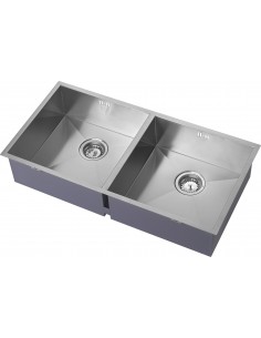 ZENDUO 400/400U Double Bowl Kitchen Sink 1.2mm Stainless Steel 1810 ZD/4040/U/S/025
