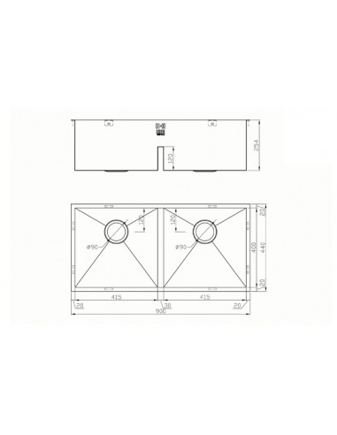 ZENDUO 415/415U Double Bowl Kitchen Sink 1.2mm Stainless Steel 1810 ZD/4141/U/D/S/073