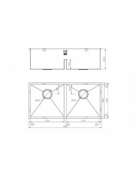 ZENDUO 415/415U Double Bowl Kitchen Sink 1.2mm Stainless Steel 1810 ZD/4141/U/D/S/073