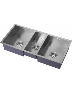 ZENTRIO 340/180/340U Three Bowl Kitchen Sink Stainless Steel ZT/341834/U/S/115