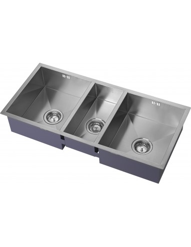 ZENTRIO 340/180/340U Three Bowl Kitchen Sink Stainless Steel ZT/341834/U/S/115
