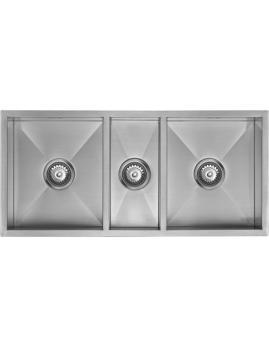 ZENTRIO 340/180/340U Three Bowl Kitchen Sink Stainless Steel ZT/341834/U/S/115