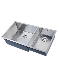 ZENDUO15 550/340U XXL 2.0 Kitchen Sink Stainless Steel Large 1810 ZD/3455/U15/D/S/XXL/504 BBL 2