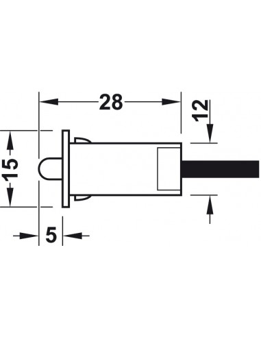 LED Door Contact Switch 2m Lead + Connector for...