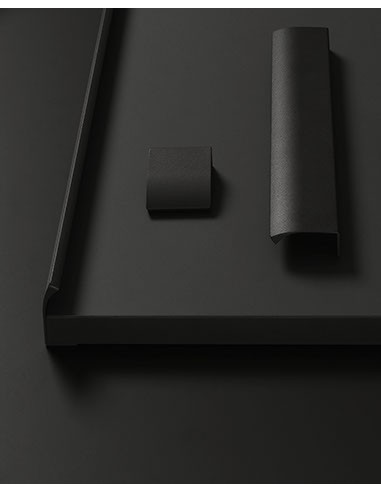 419720040-S8000 Furnipart Door handles, Edge straight, Anthracite