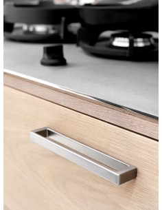 Cubico Door Handle Inox Furnipart 96mm / 192mm Centres Modern Pulls 518660096-66 or 518660192-66