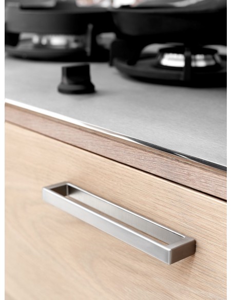 Cubico Door Handle Inox Furnipart 96mm / 192mm Centres Modern Pulls 518660096-66 or 518660192-66