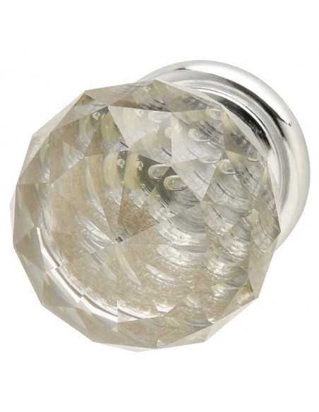 HArley Glass & Chrome handle knobs