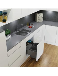 600mm Kitchen Sink Waste Bin VS Envi Space S Double Containers 31L 50317354