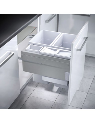 Euro Cargo 600mm Waste Bin 90.5L Hailo Large Family Quad 50370555