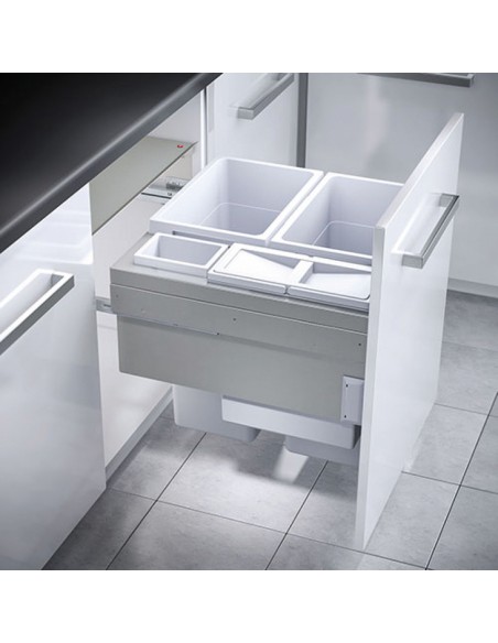 Euro Cargo 600mm Waste Bin 90.5L Hailo Large Family Quad 50370555