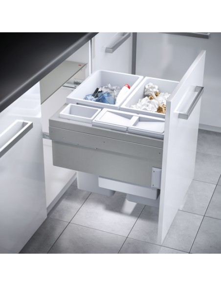 Euro Cargo 600mm Waste Bin 90.5L Hailo Large Family Quad 50370555