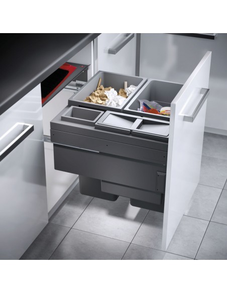 600mm Euro-Cargo Family Bin Large Kitchen Waste Quad Containers 90.5L  50370455