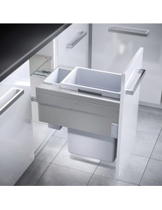 400mm Euro-Cargo Waste Bin Kitchen Rubbish Pull-Out 45L 3619421 Hailo 50370511 2