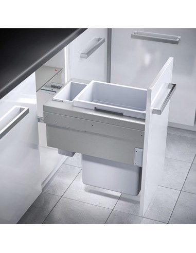 400mm Euro-Cargo Waste Bin Kitchen Rubbish Pull-Out 45L 3619421 Hailo 50370511