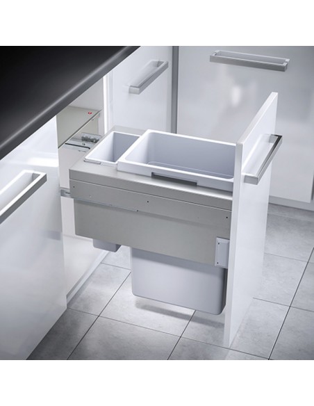 400mm Euro-Cargo Waste Bin Kitchen Rubbish Pull-Out 45L 3619421 Hailo 50370511