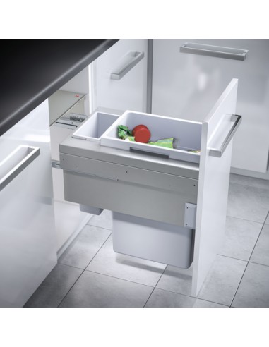 400mm Euro-Cargo Waste Bin Kitchen Rubbish Pull-Out 45L 3619421 Hailo 50370511