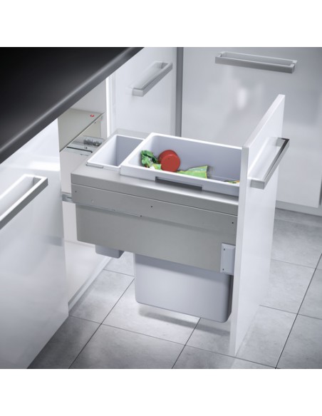 400mm Euro-Cargo Waste Bin Kitchen Rubbish Pull-Out 45L 3619421 Hailo 50370511