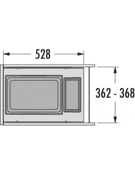 400mm Euro-Cargo Waste Bin Kitchen Rubbish Pull-Out 45L 3619421 Hailo 50370511