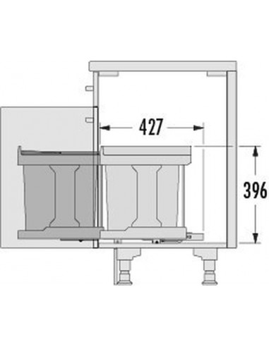 Hailo Solo Waste Bin 300mm Built-In Kitchen...
