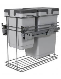 Kombi Kitchen Waste Bin 300mm Pull Out Vibo Soft closing 29L Fix/Hinge 50231221