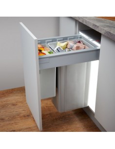 400mm Wesco Pullboy Waste Bin Kitchen Pull-Out 37L Blumotion Runners  827416-85