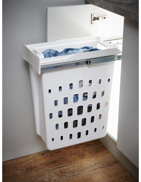 300mm Wesco Laundry Boy Pull-Out Washing Bin 40L Base Mount Hinged 757642-01LAB
