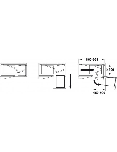 1000mm Cornerstone Swing White Corner Kitchen Storage Vauth Sagel