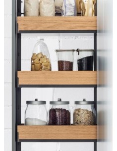 150mm Peka Fioro Larder Tall Kitchen Storage 1600-2000mm Soft Closing KSPEL.150.1600F.AN 2