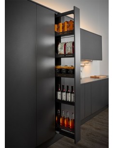 150mm Peka Tall Larder Pull-Out Kitchen Storage 1600-2000mm Libell KSPEL.150.1600L.AN