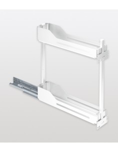 150mm Peka Libell Pull-Out Base Bottle Rack White Kitchen Double Tier 200.2440.01 2