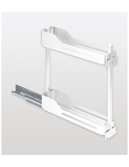 150mm Peka Libell Pull-Out Base Bottle Rack White Kitchen Double Tier 200.2440.01