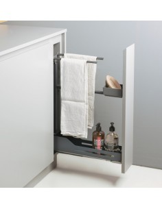 Peka 150mm Base Pull-Out Towel Rail Bottle Rack Narrow Snello Libell  200.2445.43