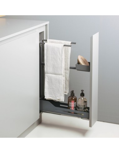 Peka 150mm Base Pull-Out Towel Rail Bottle Rack Narrow Snello Libell  200.2445.43