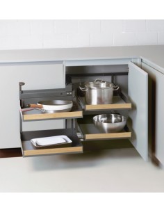 Peka Fioro Magic Corner 500 Door Luxury Corner Storage, four pull out trays