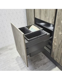 500mm VS Envi Space 46L Pull Out Kitchen Waste Bin Lava 50304325