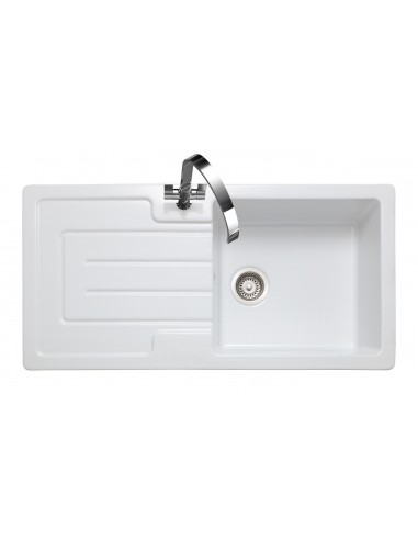 Rangemaster Austell Kitchen Sink Ceramic White 1.0 Bowl 56557740