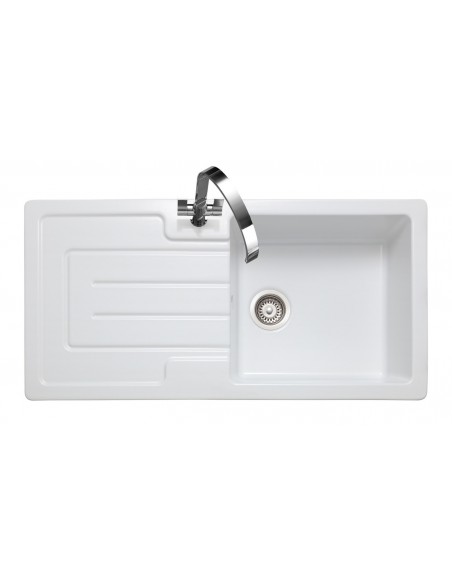 Rangemaster Austell Kitchen Sink Ceramic White 1.0 Bowl 56557740