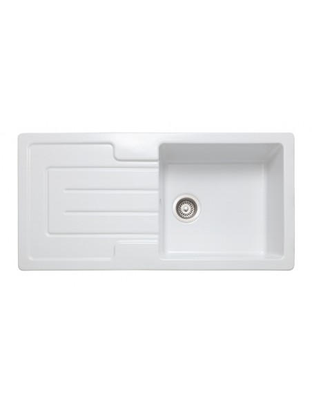 Rangemaster Austell Kitchen Sink Ceramic White 1.0 Bowl 56557740