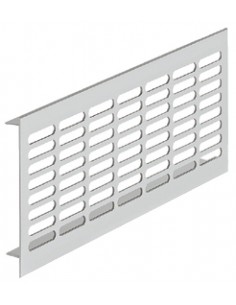 250x102mm Ventilation Grill Silver Matt 90Cm2 Airflow Recess Mount 57513916