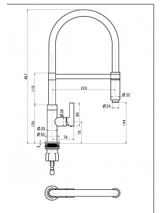 Spirale Gold Spring Coil Spray Tap SPI-SPR/06/GB The 1810 Company 2