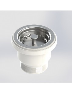 60mm Belfast 85mm Flange Waste Plug Kitchen Sinks Stainless Steel WRPC
