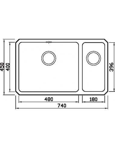 Clearwater Salsa 1.5 SA74 Undermount Kitchen Sink Stainless Steel